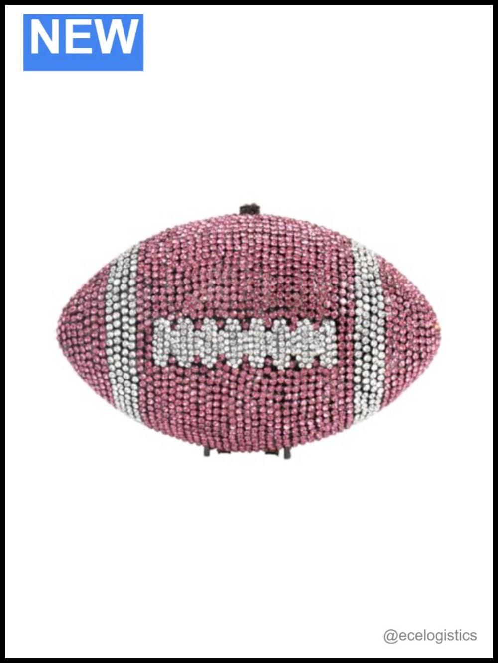 Rhinestone Football Clutch Evening Bag Crystal Party Purse Women's Handbag